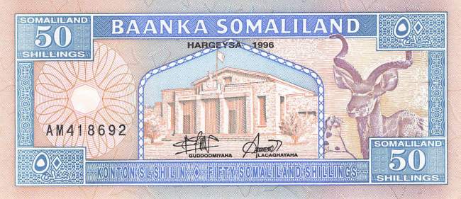 50 Shillings Somaliland p4 1996